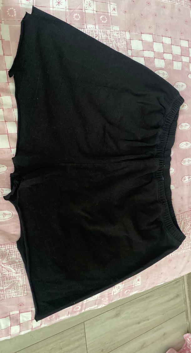 Siyah Rahat Kesim Mini şort - Görsel 2