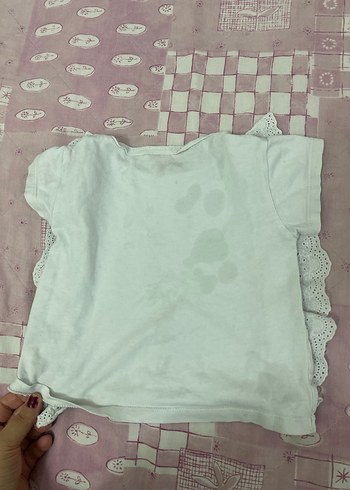 Kız Çocuk Beyaz Nakışlı Fırfırlı Bluz - Görsel 4