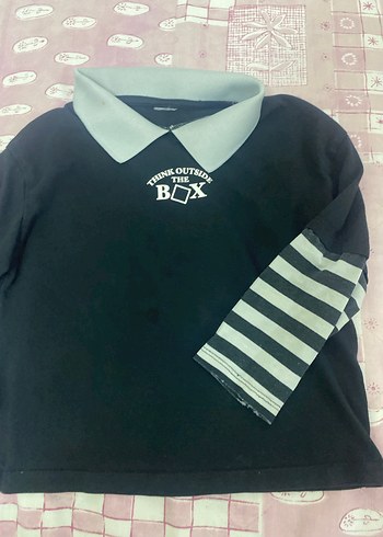 Kız Çocuk Siyah Pamuklu Uzun Kollu Gömlek - Görsel 5