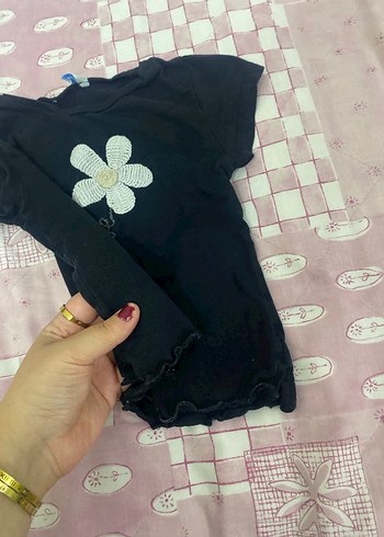 Kız Çocuk Siyah Payetli Tişört - Görsel 2