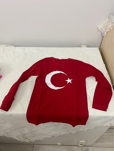 Türk Bayrağı uzun kollu tişört 9 yaş