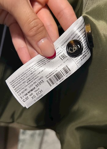 xs Beden Düğmeli Kahverengi Keten Kadın Blazer