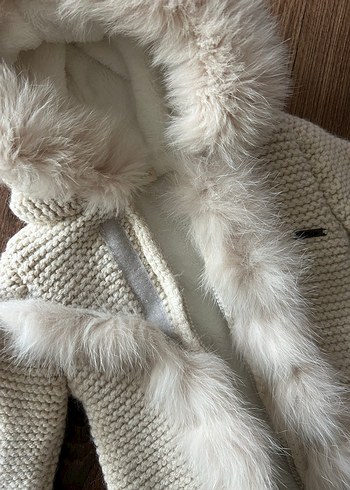 Kürk Detaylı Örme Kız Bebek Tulumu - Görsel 5