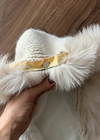 Kürk Detaylı Örme Kız Bebek Tulumu - Görsel 4