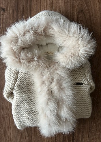 Kürk Detaylı Örme Kız Bebek Tulumu - Görsel 6