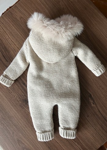 Kürk Detaylı Örme Kız Bebek Tulumu - Görsel 7