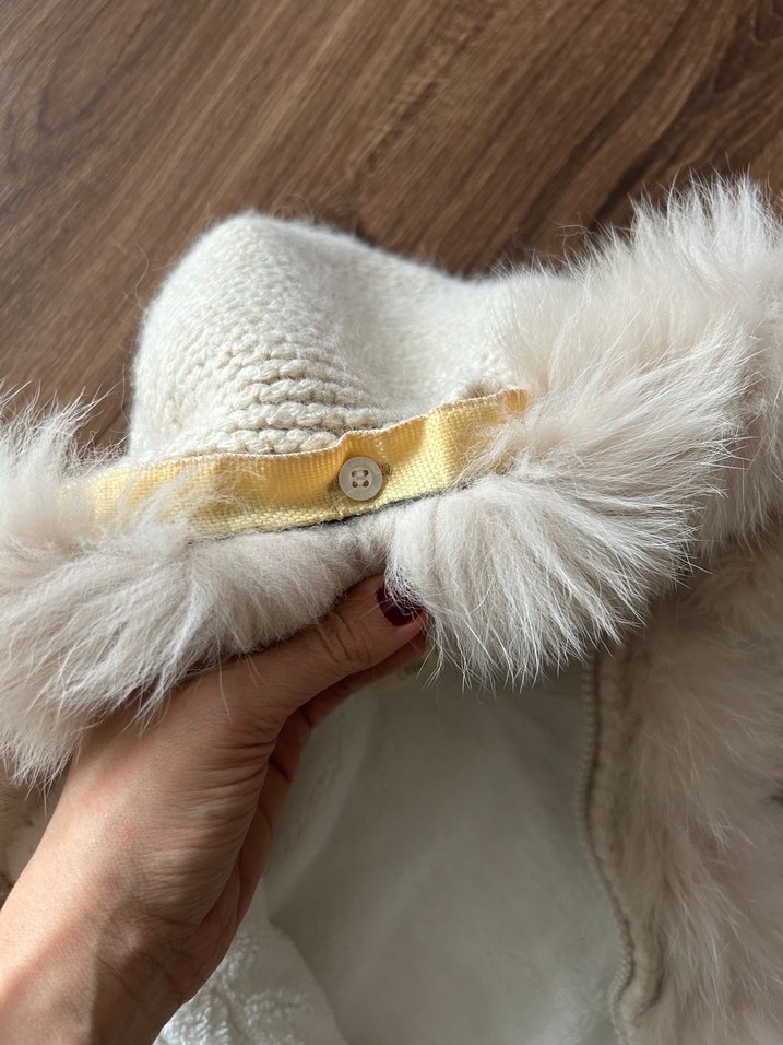 Kürk Detaylı Örme Kız Bebek Tulumu - Görsel 4