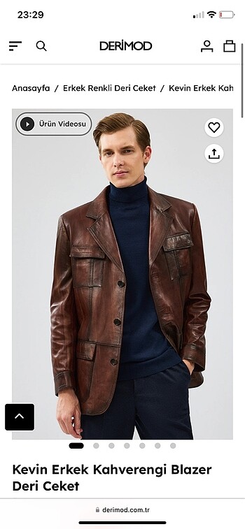 DERİMOD KEVİN ERKEK KAHVERENGİ CEKET - Görsel 5