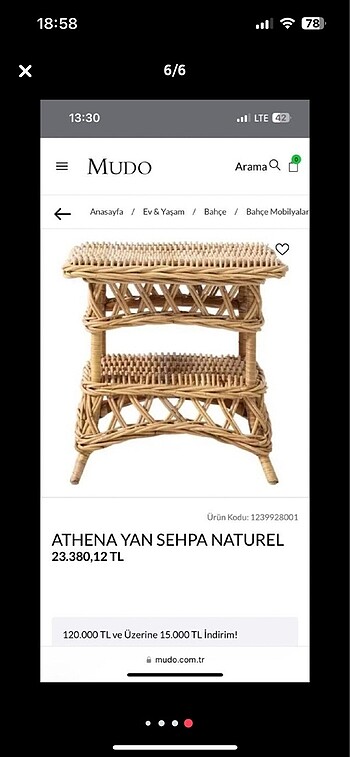 Mudo concept Rattan 2 li koltuk sehpa