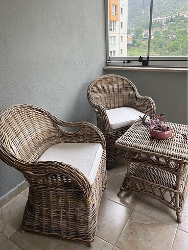 Beden Mudo concept Rattan 2 li koltuk sehpa