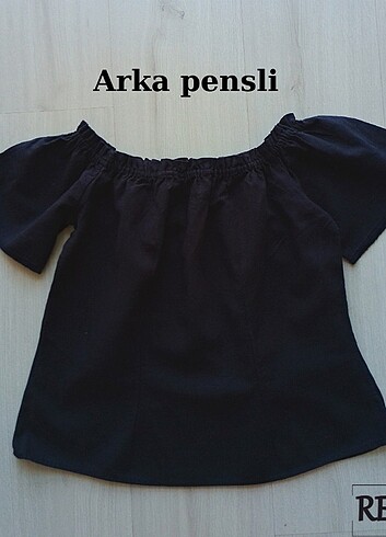 s Beden Lastikli yaka, düşük omuz bluz
