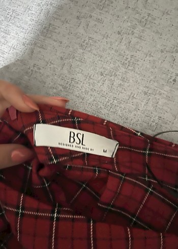 Kareli Kırmızı Kadın Blazer Ceket - Görsel 4