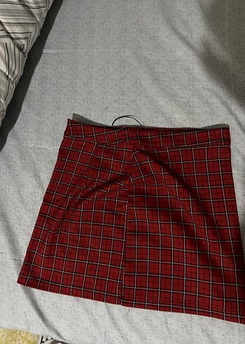 Kareli Kırmızı Kadın Blazer Ceket - Görsel 3