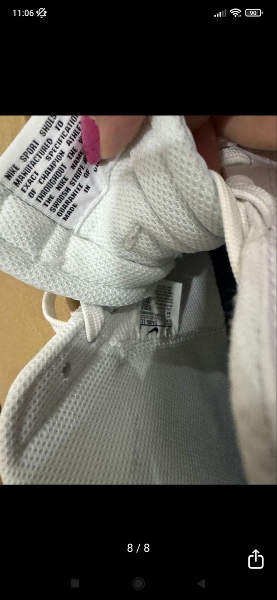 Beyaz Turuncu Nike blazer mid - Görsel 4