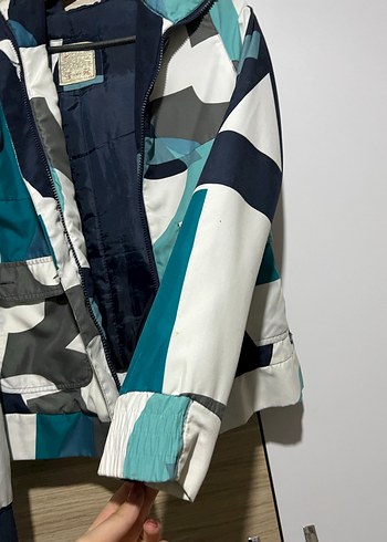 Kadın Mavi Desenli Rüzgarlık - Görsel 5