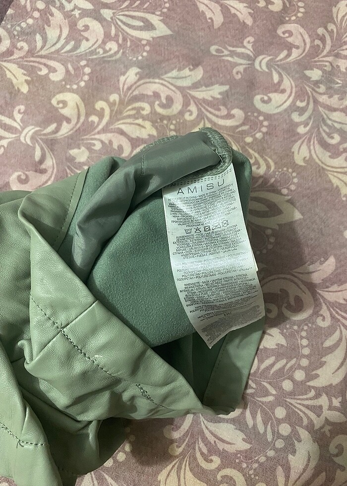 Yeşil şort  deri - Görsel 4