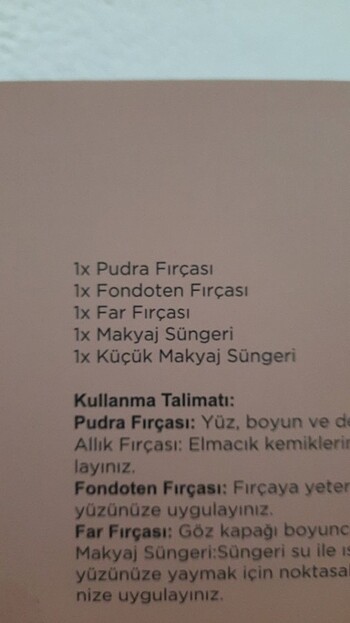 Beden Watsons makyaj firca sünger seti