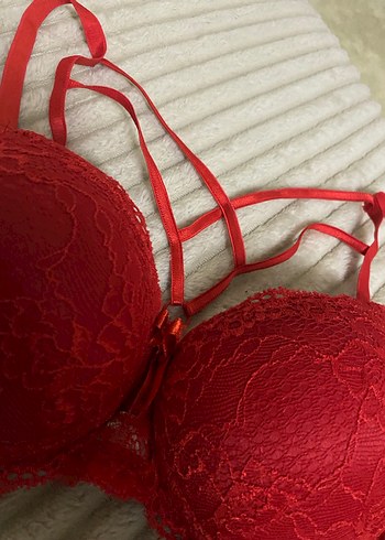 Koyu Kırmızı  Destekli Sütyen - Görsel 3