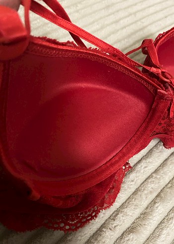 Koyu Kırmızı  Destekli Sütyen - Görsel 5