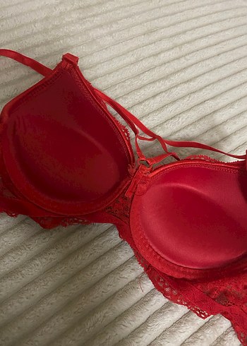 Koyu Kırmızı  Destekli Sütyen - Görsel 4