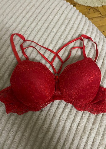 Koyu Kırmızı  Destekli Sütyen - Görsel 2