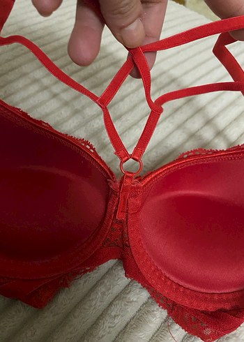 Koyu Kırmızı  Destekli Sütyen - Görsel 6