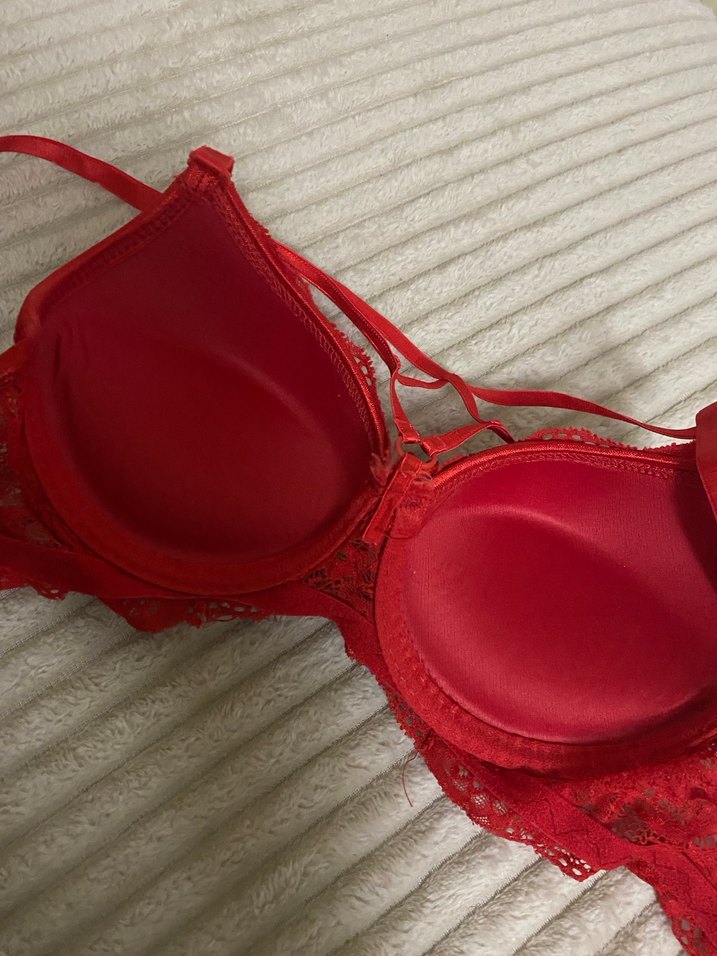 Koyu Kırmızı  Destekli Sütyen - Görsel 4