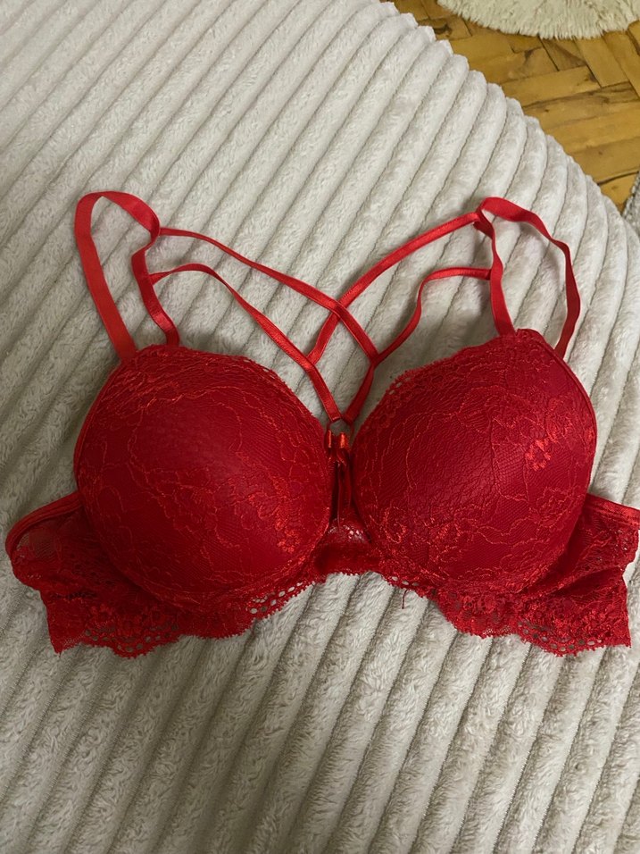 Koyu Kırmızı  Destekli Sütyen - Görsel 2