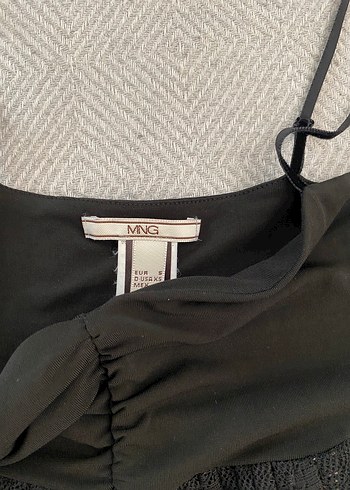 Mango Dantel Detaylı Siyah Midi Büstiyer