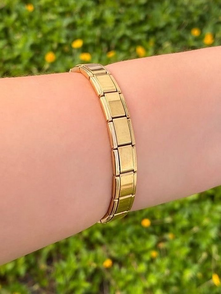 Gold çelik renk bozulmayan charm bileklik - Görsel 2