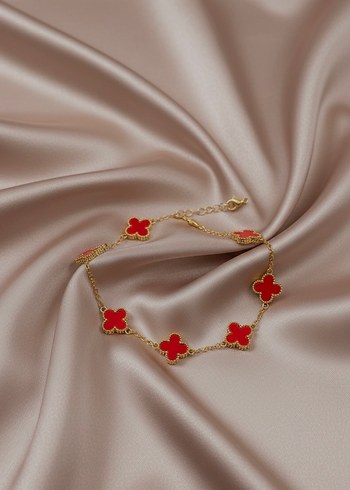 Kırmızı yonca Bileklik - Görsel 2