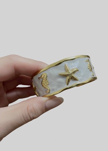 Paris Esintili Deniz temalı Altın Bileklik - Görsel 2