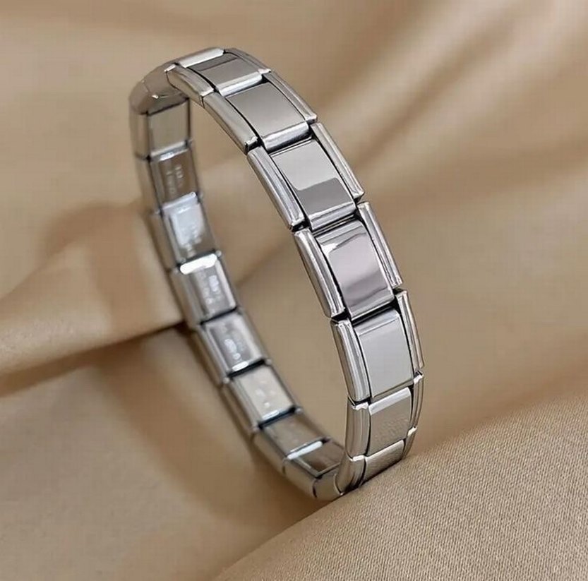 Gümüş renk unisex charm bileklik - Görsel 2