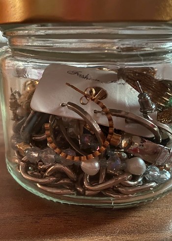  Beden altın Renk sürpriz içerikli takı kavanozu mystery jewelry jar