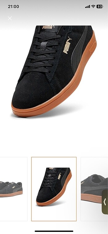 36 Beden siyah Renk puma siyah smash 3.0 sneaker