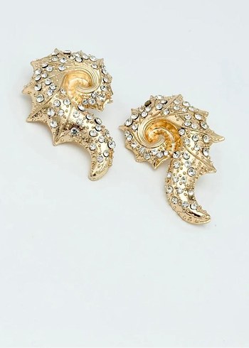 Parlak Altın Mini Payetli Bohem Küpe - Görsel 2