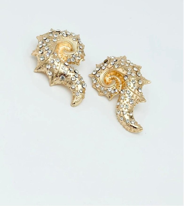 Parlak Altın Mini Payetli Bohem Küpe - Görsel 2