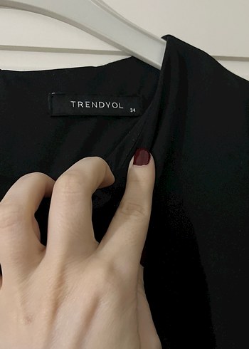 Siyah truvakar Kollu Kadın Elbise - Görsel 3