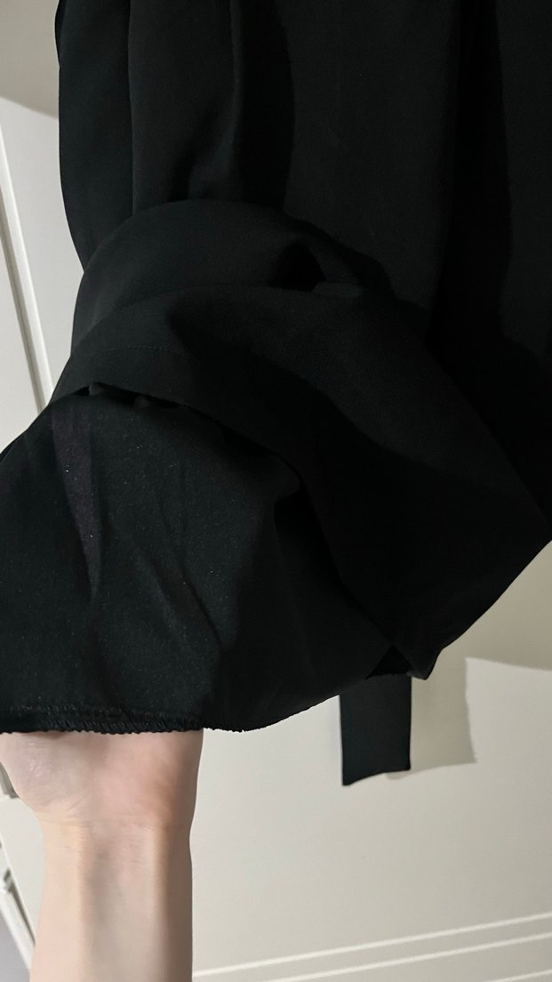 Siyah truvakar Kollu Kadın Elbise - Görsel 5