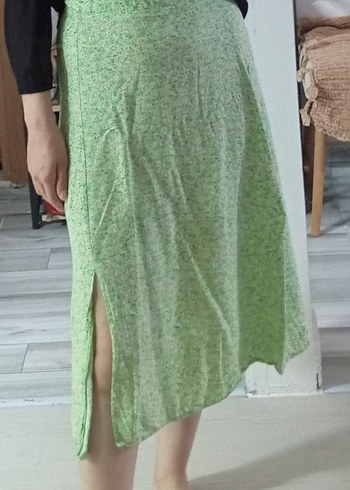 Yeşil Salaş Midi Etek