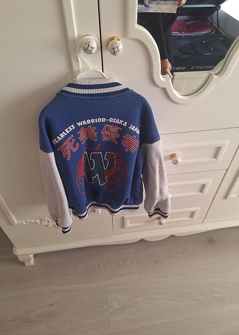 Düğmeli Erkek Çocuk Mavi Streetwear Ceket - Görsel 3