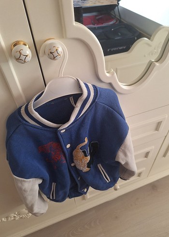 Düğmeli Erkek Çocuk Mavi Streetwear Ceket - Görsel 2