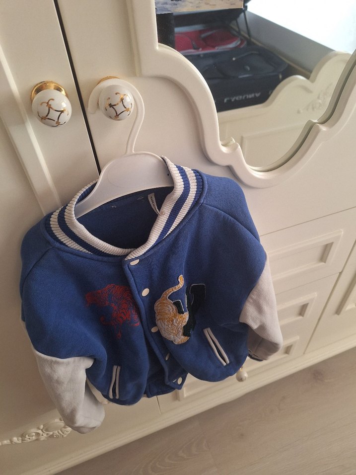 Düğmeli Erkek Çocuk Mavi Streetwear Ceket - Görsel 2