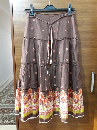 Pamuklu kumaş etek