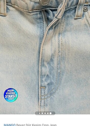 Mango Mango düz kesim crop jean