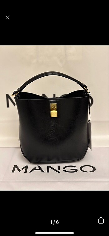 Mango siyah çanta