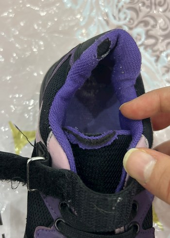 Kız Çocuk Mor Bağcıklı Cırt Cırtlı Spor Ayakkabı - Görsel 5