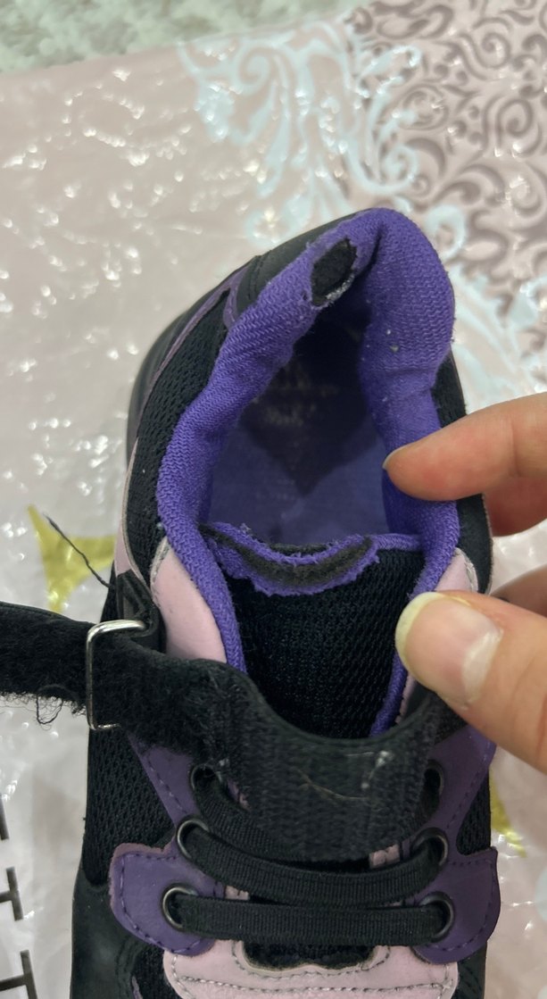 Kız Çocuk Mor Bağcıklı Cırt Cırtlı Spor Ayakkabı - Görsel 5