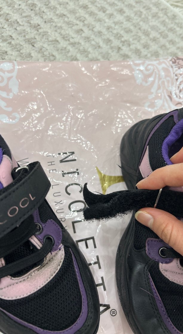 Kız Çocuk Mor Bağcıklı Cırt Cırtlı Spor Ayakkabı - Görsel 4