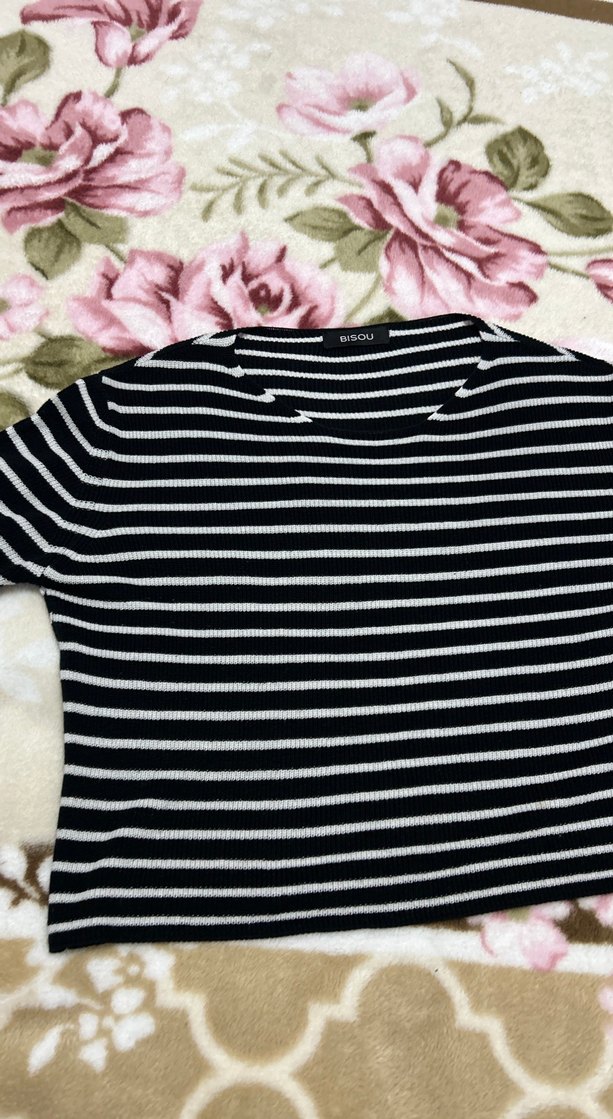 Kadın  Siyah Çizgili Uzun Kollu Bluz - Görsel 2